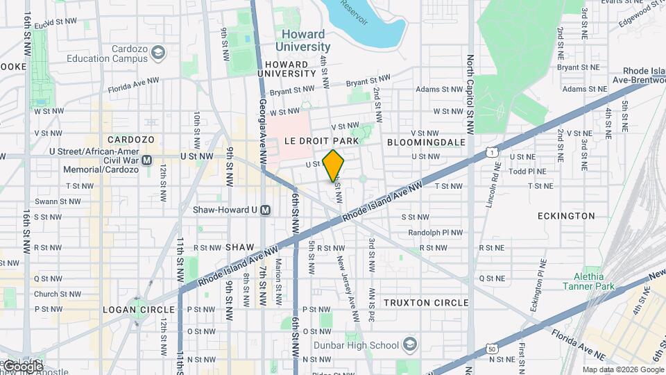 1838 4th St NW, Unit Apt 1B Map and Location Details