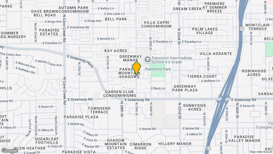 15626 N 29th St Mapa y Detalles de la Ubicación