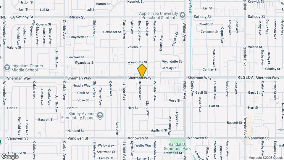 19148 Sherman Way Map and Location Details