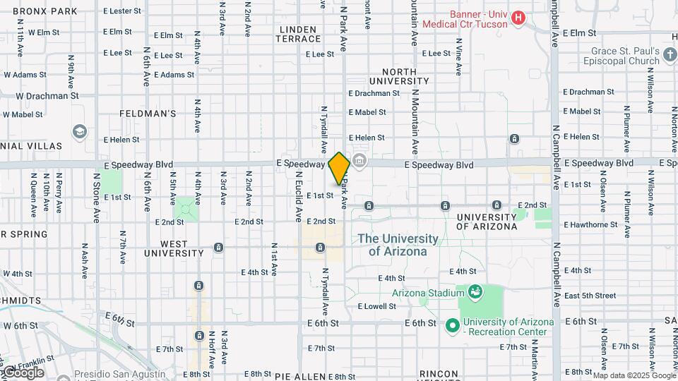Hub on Campus Tucson First Map and Location Details