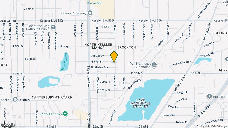 5634 N Rural St Map and Location Details