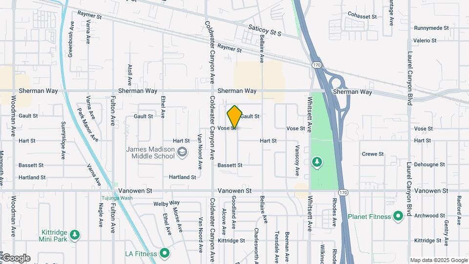 7021 Goodland Ave Mapa y Detalles de la Ubicación
