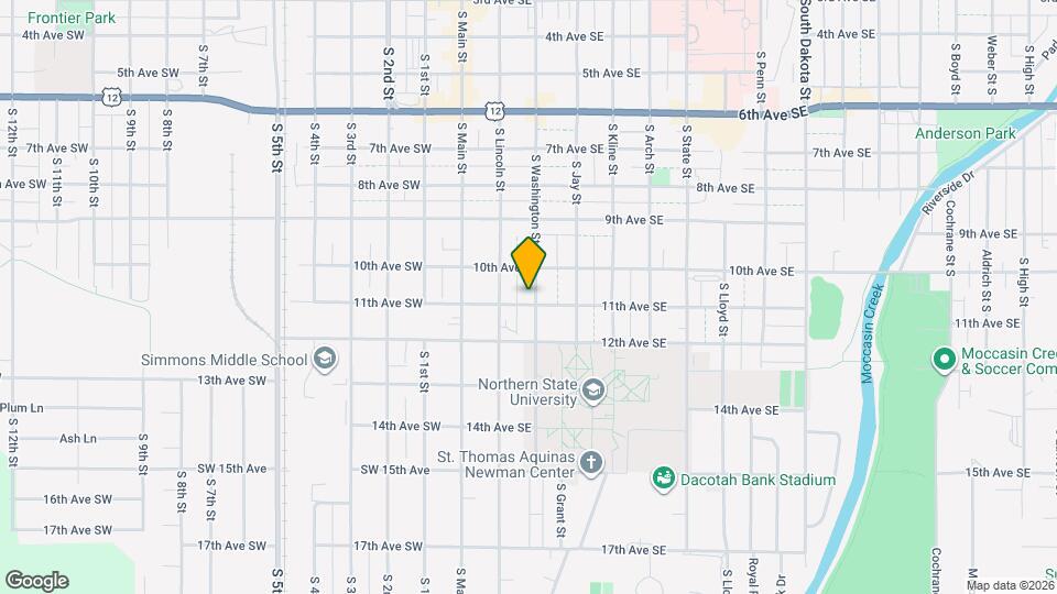 1024 S Washington St Map and Location Details