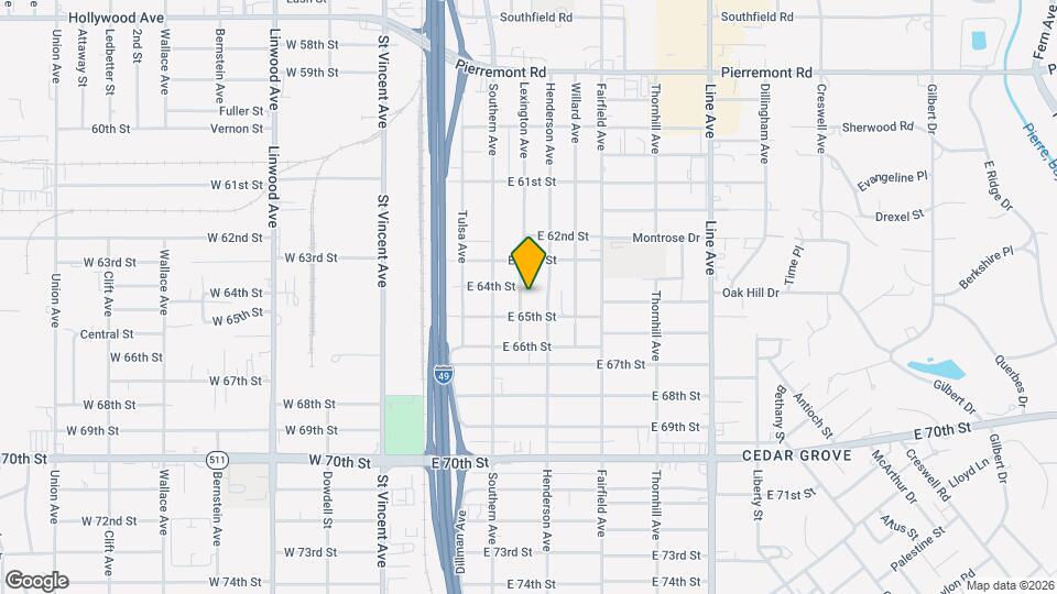 6407 Lexington Ave Map and Location Details