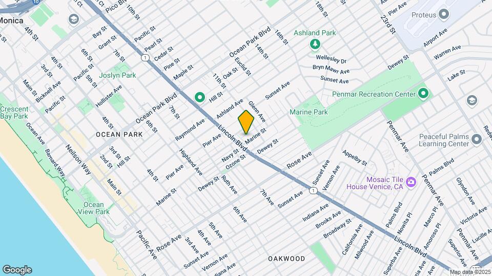913 Marine St, Unit Apt 2 Map and Location Details