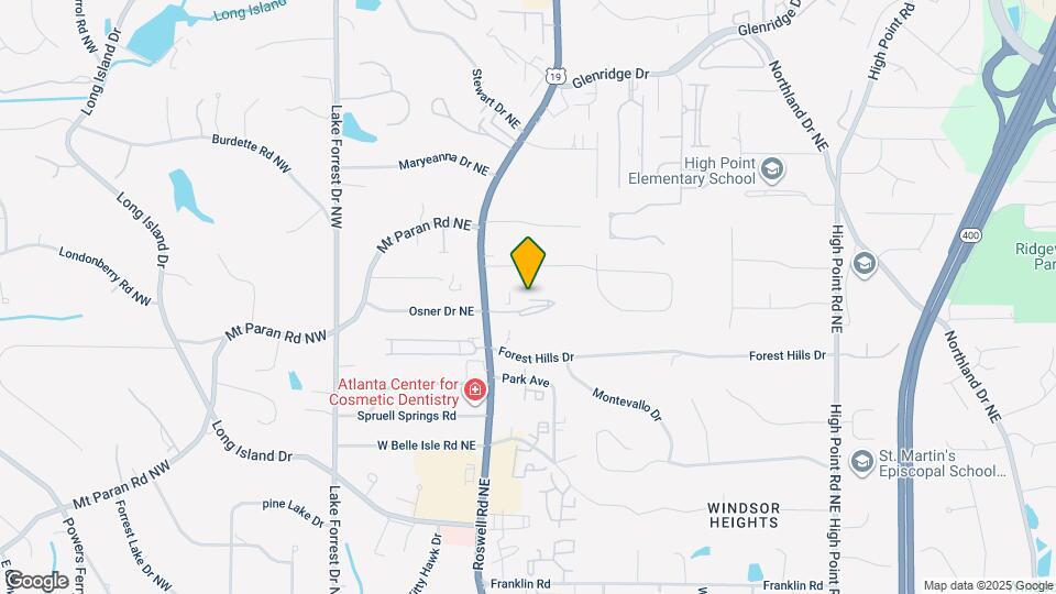 5159 Roswell Rd, Unit Sandy Springs Condo Map and Location Details