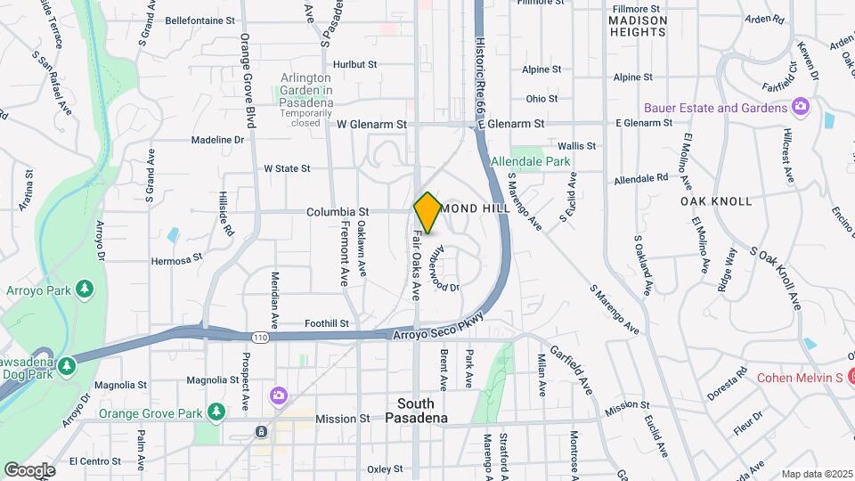 234 S Fair Oaks Ave Map and Location Details