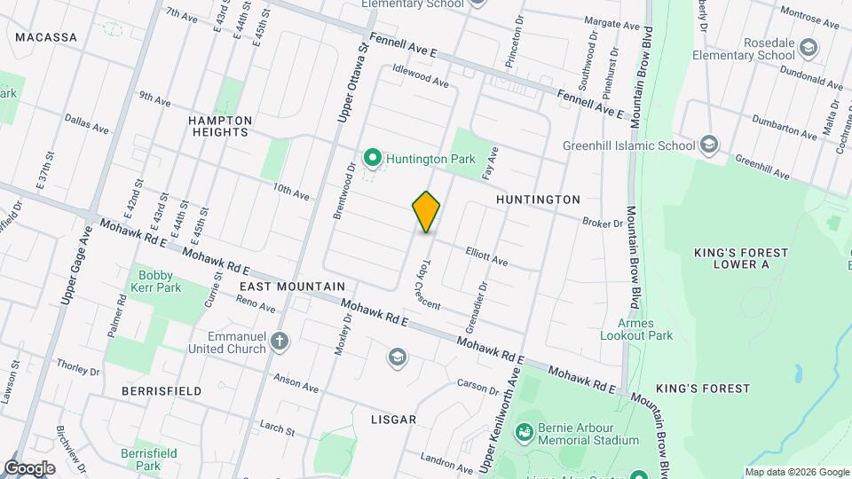 60 Toby Crescent Map and Location Details