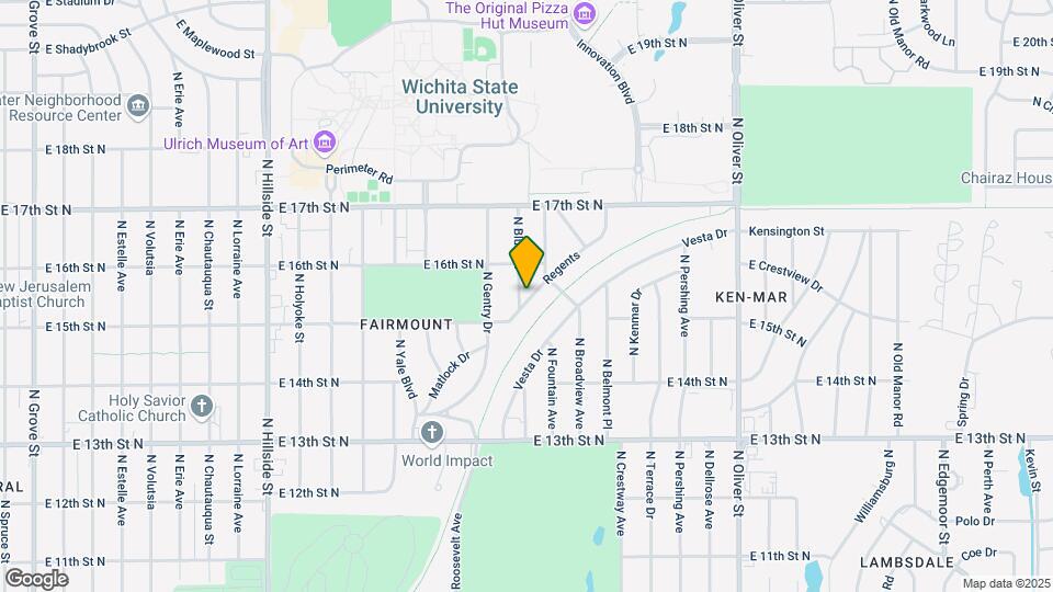 1634 N Bluff St Map and Location Details