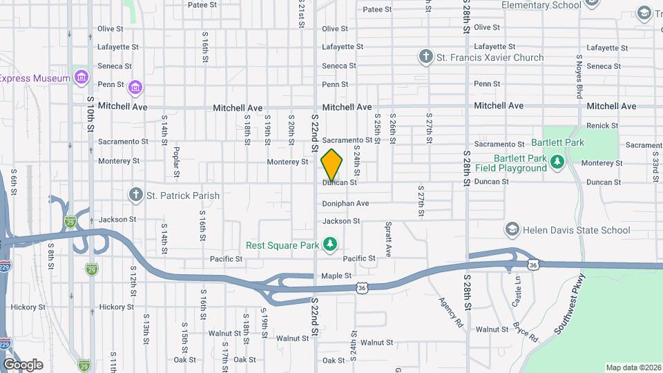 2222 Duncan St Mapa y Detalles de la Ubicación