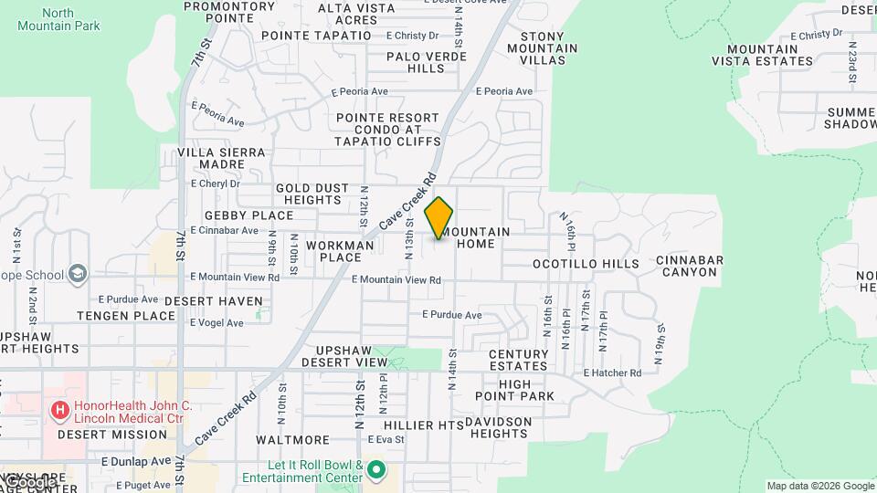 1329 E Cinnabar Ave Map and Location Details