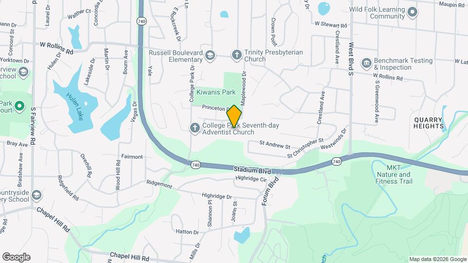 1608 Radcliffe Dr Map and Location Details