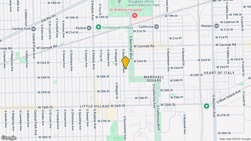 2337 S Sacramento Ave Map and Location Details