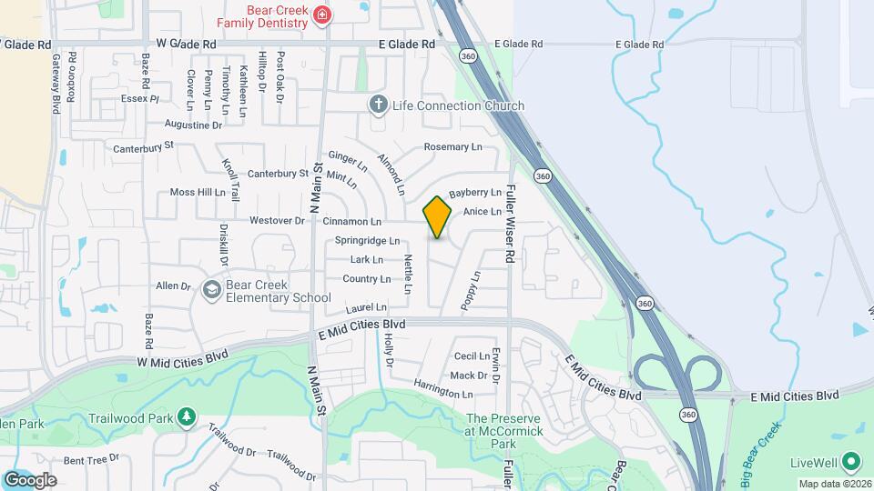2512 Bayberry Ln Map and Location Details