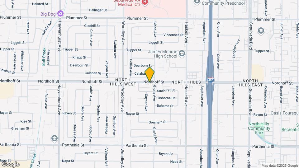 16018 Nordhoff St, Unit 16018 1/2 Map and Location Details