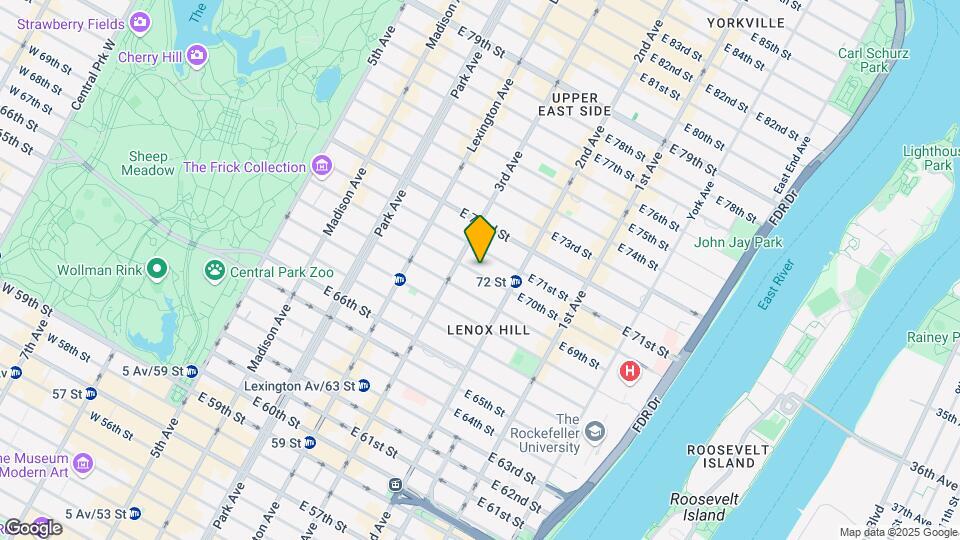 211 E 70th St Map and Location Details