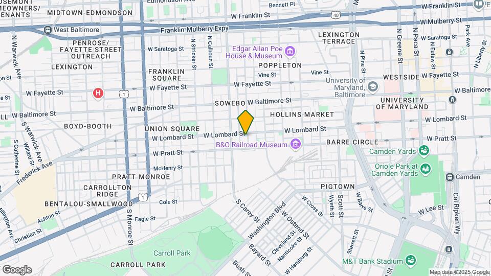 102 S Carrollton Ave Map and Location Details