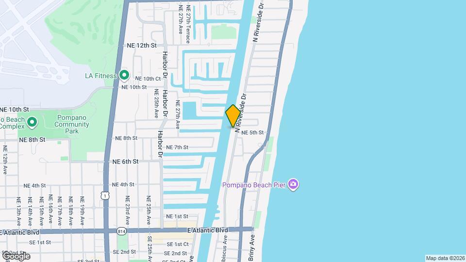 505 N Riverside Dr, Unit 3 Map and Location Details
