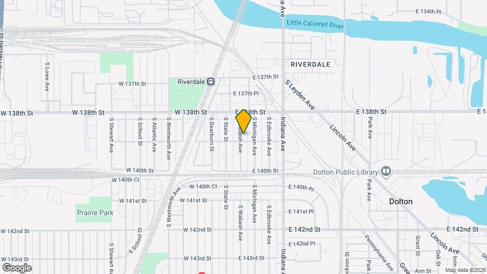 13845 S Wabash Ave Map and Location Details