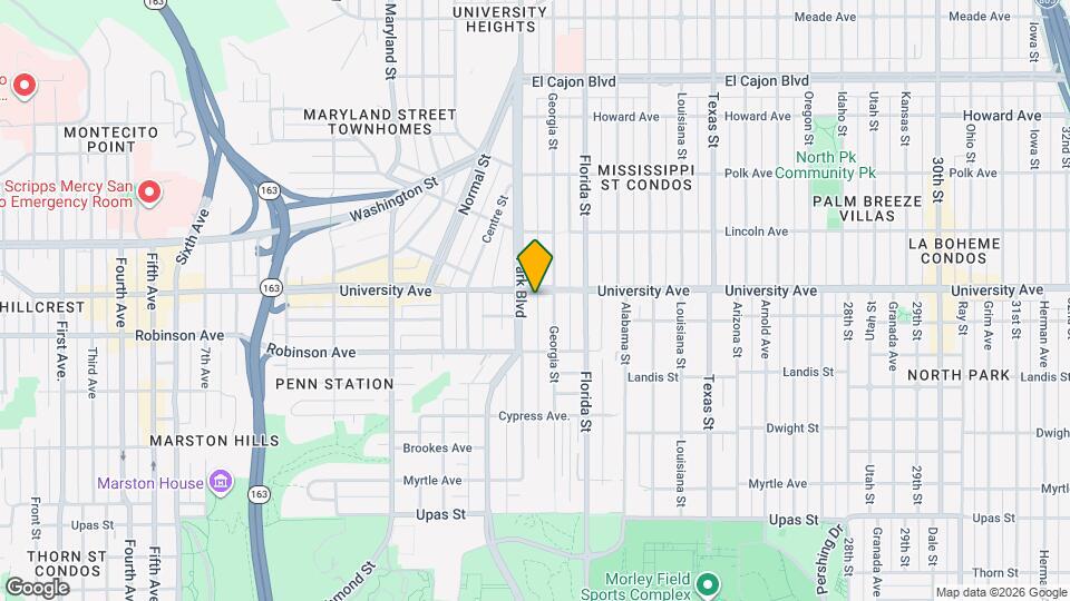 1833 University Ave Map and Location Details