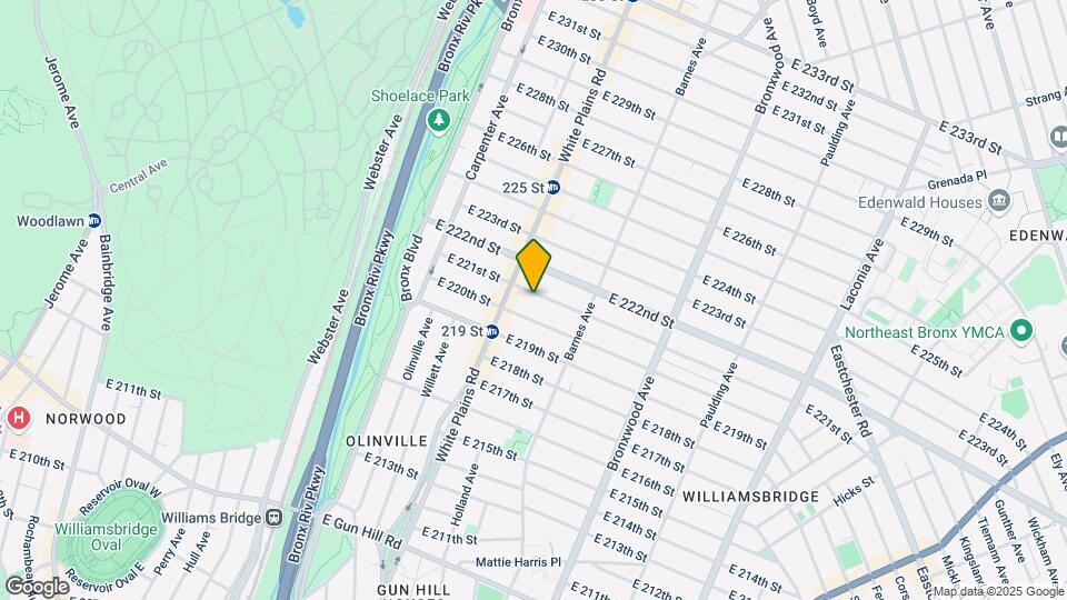 724 E 221st St Map and Location Details