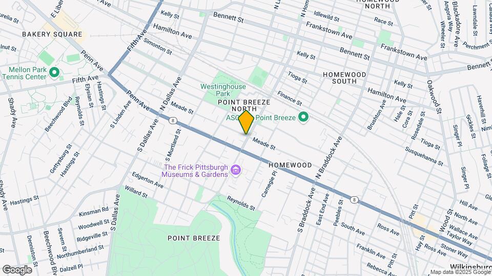129 N Homewood Ave Map and Location Details