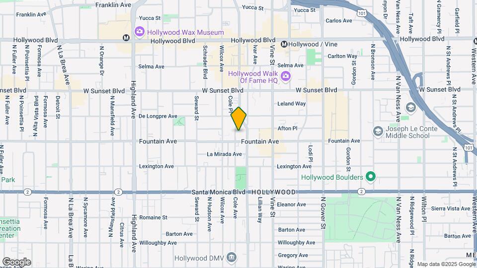 Rise Hollywood Mapa y Detalles de la Ubicación