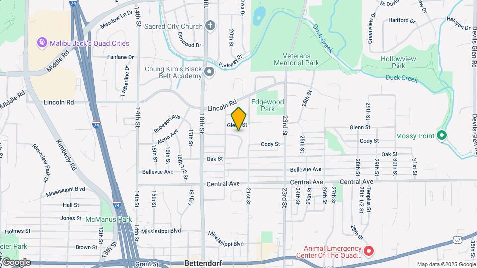 1928 North Oak St Map and Location Details