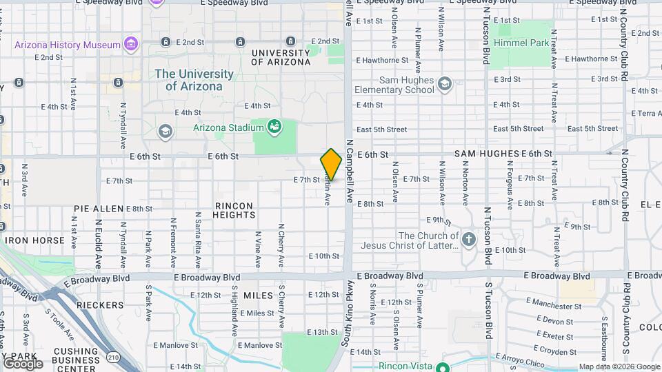1804 E 7th St Map and Location Details
