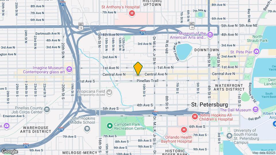 1010 Central Ave Map and Location Details