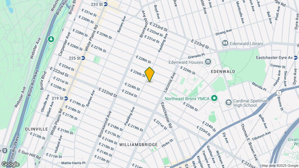 1011 E 225th St-Unit -3 fl. Map and Location Details