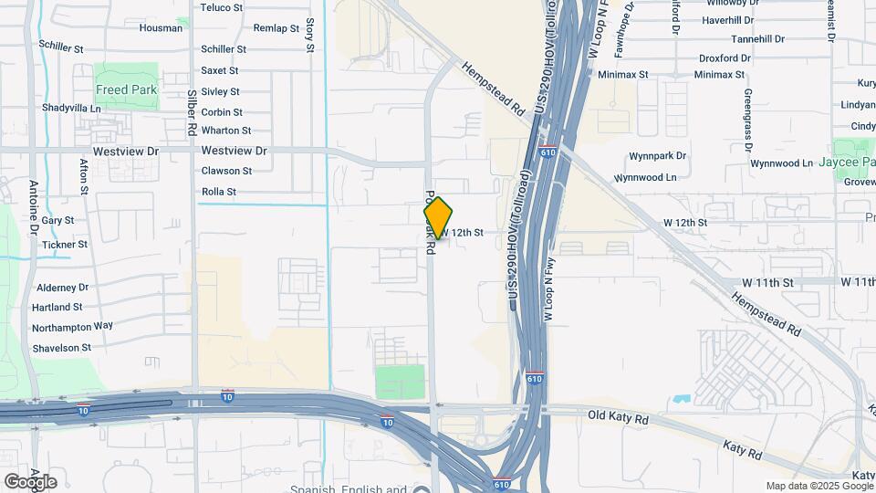 1262 N Post Oak Rd Map and Location Details