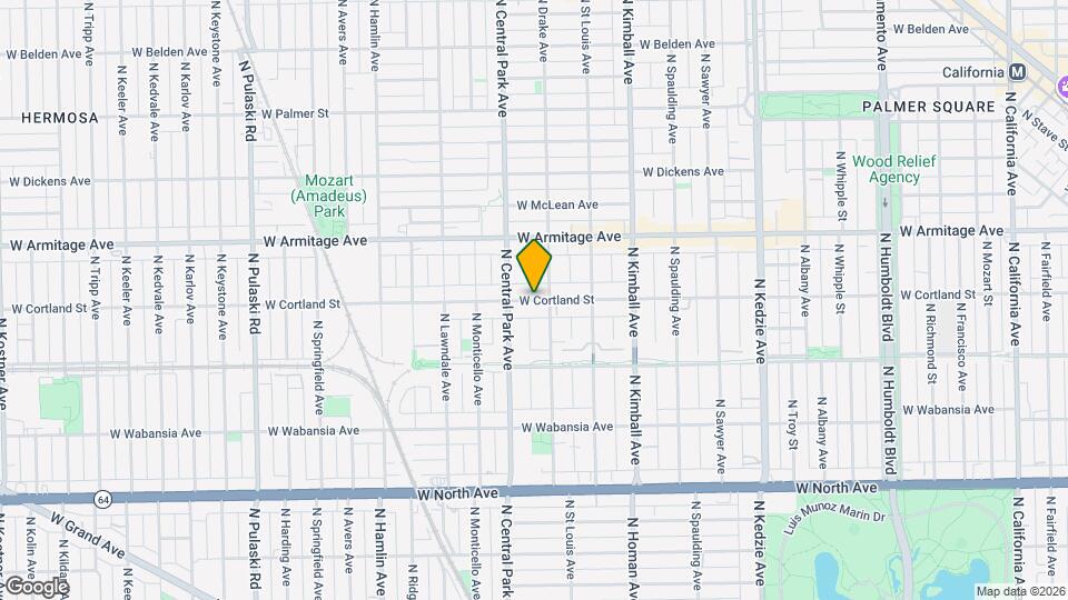 3560 W Cortland St, Unit 3RE Map and Location Details