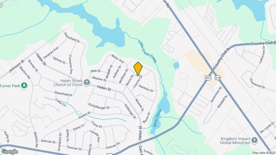 1525 Trevino Dr Map and Location Details