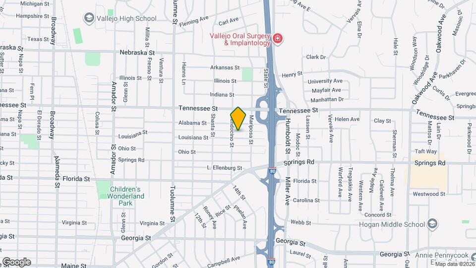 1814 Louisiana St Map and Location Details