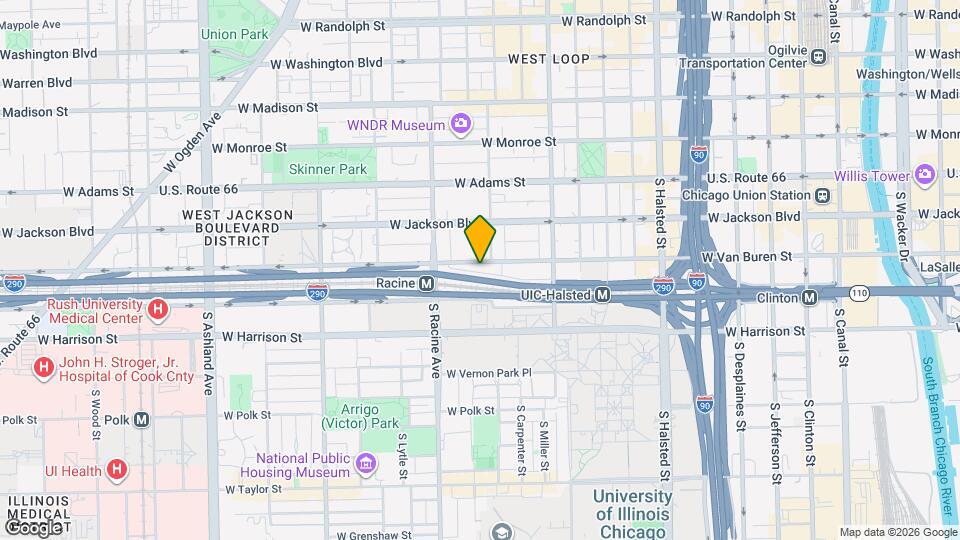 1109 W Van Buren St Mapa y Detalles de la Ubicación