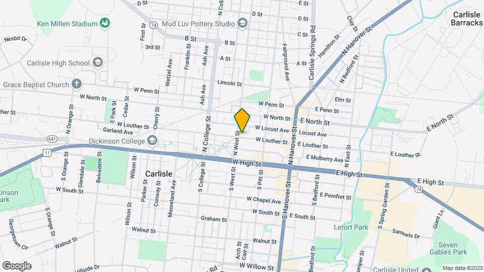 171 W Louther St, Unit Apt 2 Map and Location Details