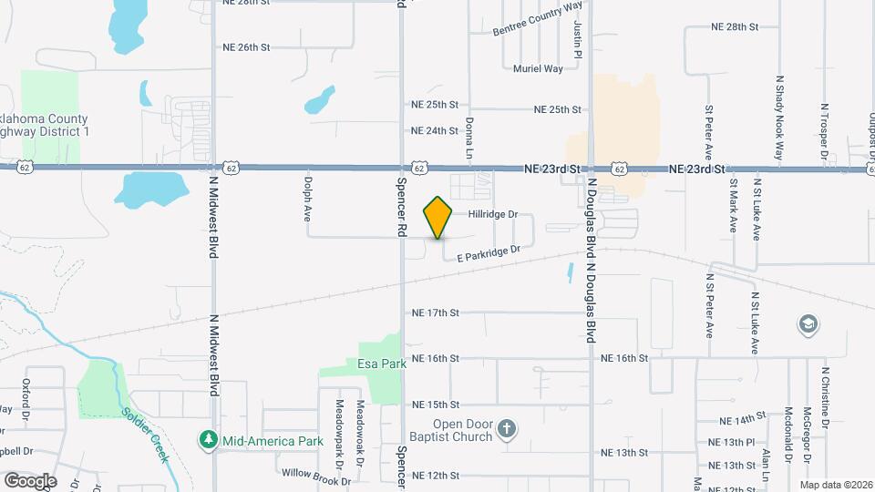 1933 Creekridge Dr Mapa y Detalles de la Ubicación
