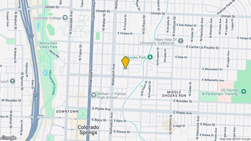 615 N Corona St Map and Location Details