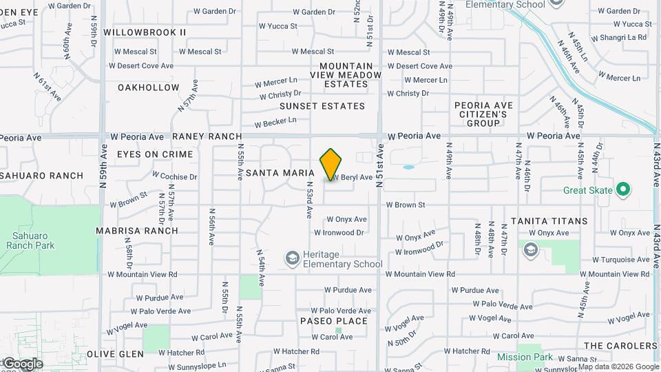 5236 W Cheryl Dr Map and Location Details