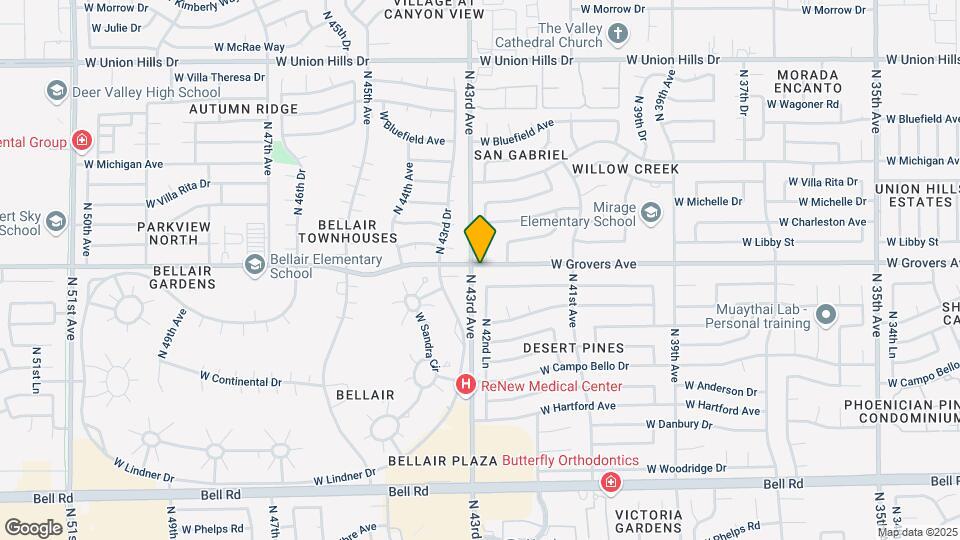 4237 W Grovers Ave Map and Location Details