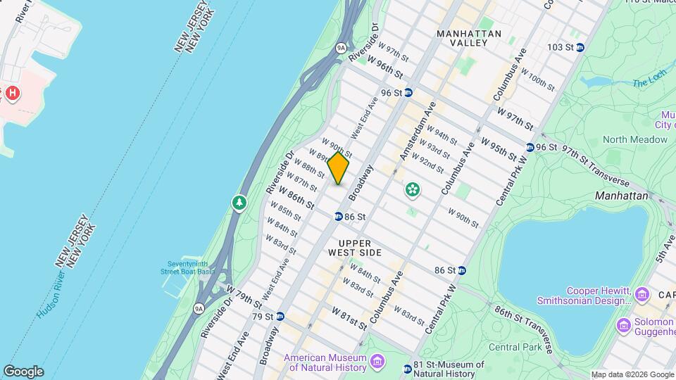 262 W 88th St Map and Location Details