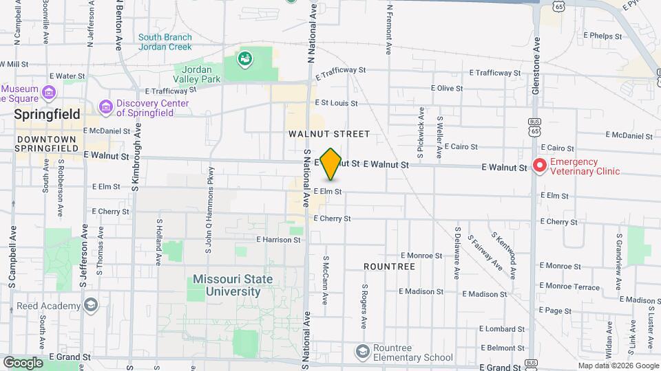 1235 E Elm St, Unit 1235 Map and Location Details