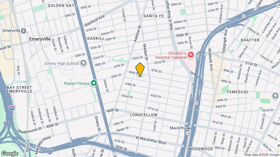 952 45th St, Unit 2 Map and Location Details