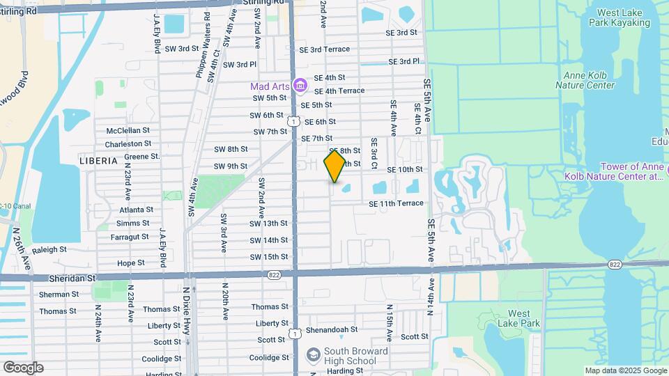 1025 SE 2nd Ave Map and Location Details