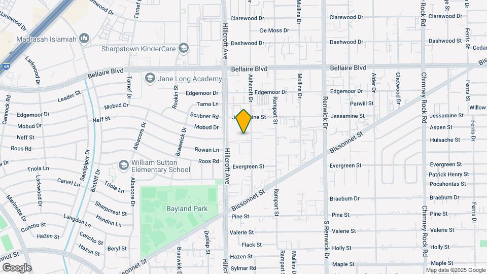 7245 Hillcroft St Map and Location Details