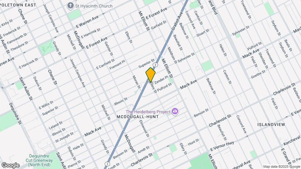 3801 Ellery St Map and Location Details