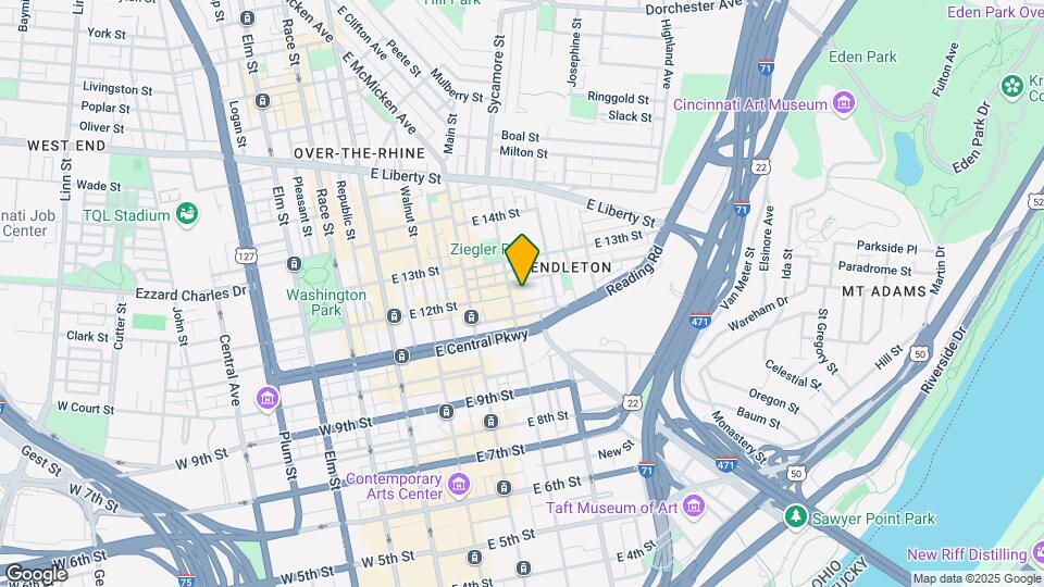 Industry Cincinnati Mapa y Detalles de la Ubicación