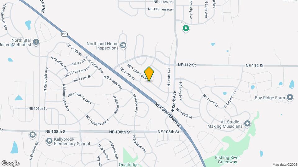 8621 NE 110th Terrace Map and Location Details