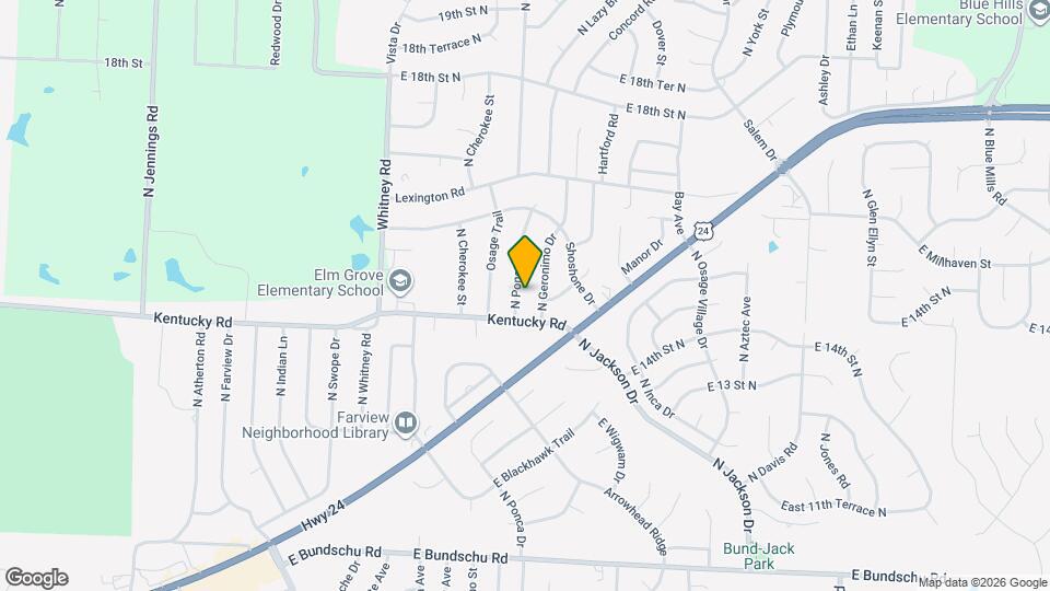 1409 N Ponca Dr Map and Location Details